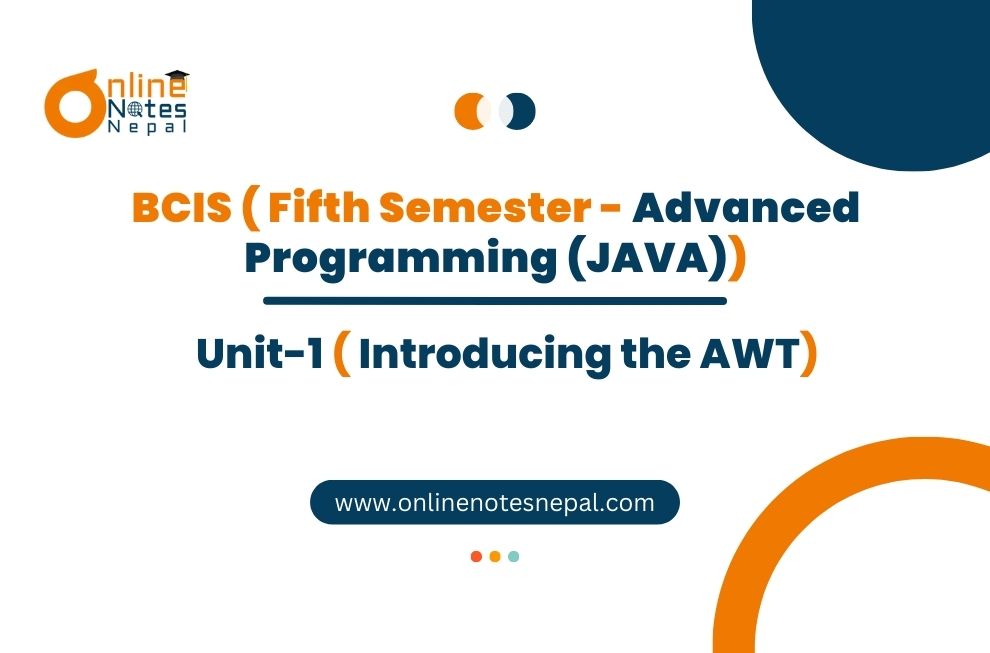 Unit I: Introducing the AWT